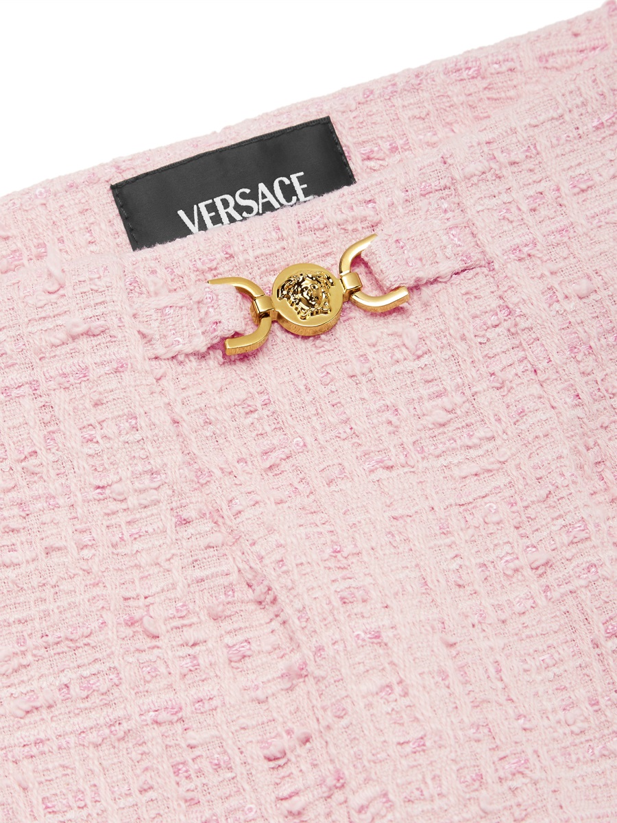 Versace skirt cotton mix tweed Roze
