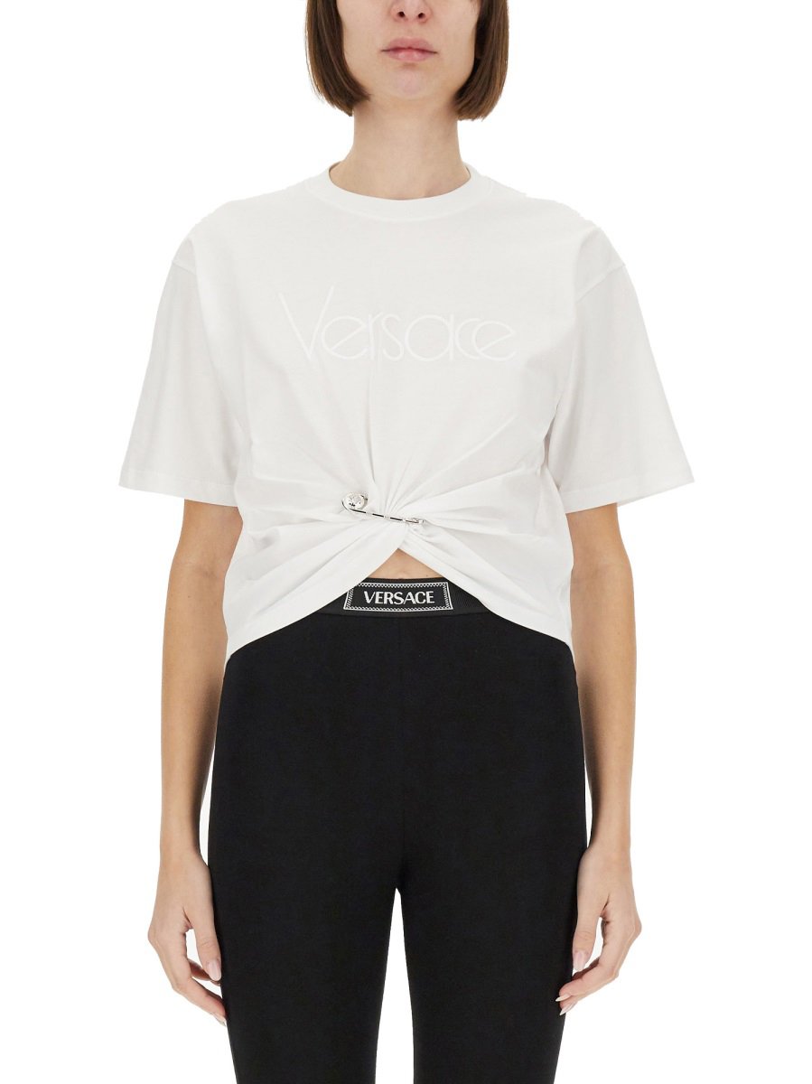 Versace "1978 RE-EDITION SAFETY PIN" T-SHIRT Wit