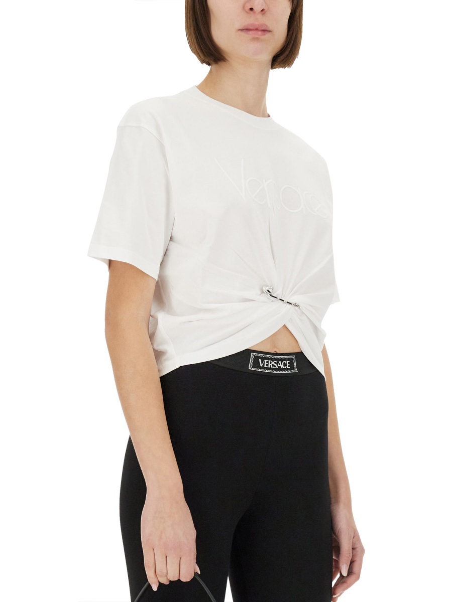 Versace "1978 RE-EDITION SAFETY PIN" T-SHIRT Wit