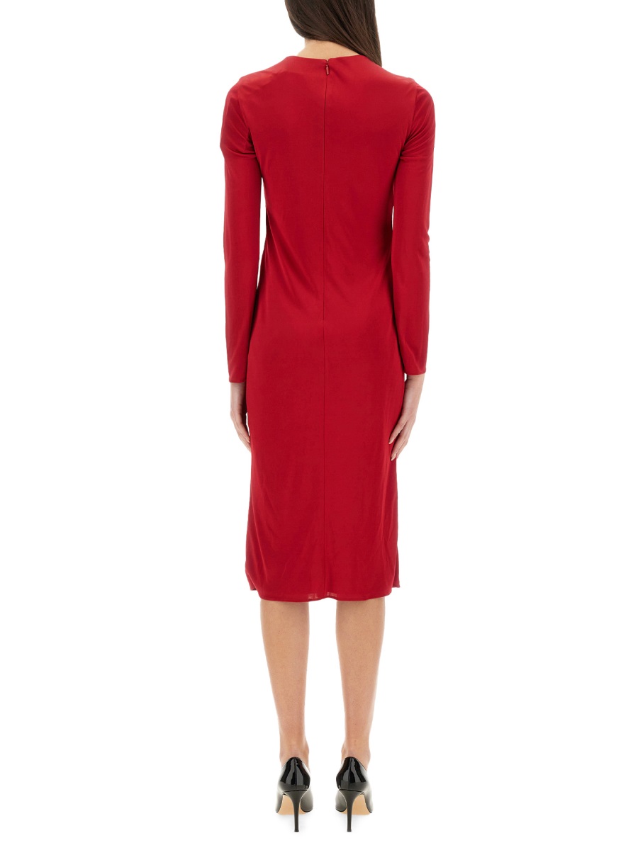 Versace "SAFETY PIN" MIDI DRESS Rood
