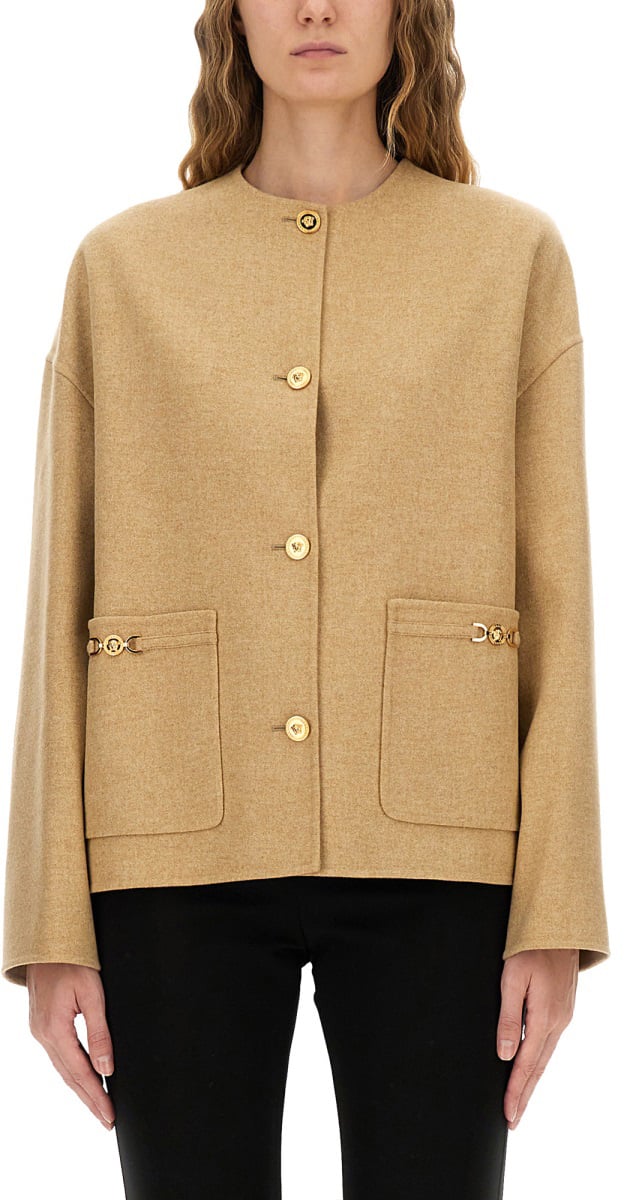 Versace "MEDUSA" BUTTONED JACKET Beige
