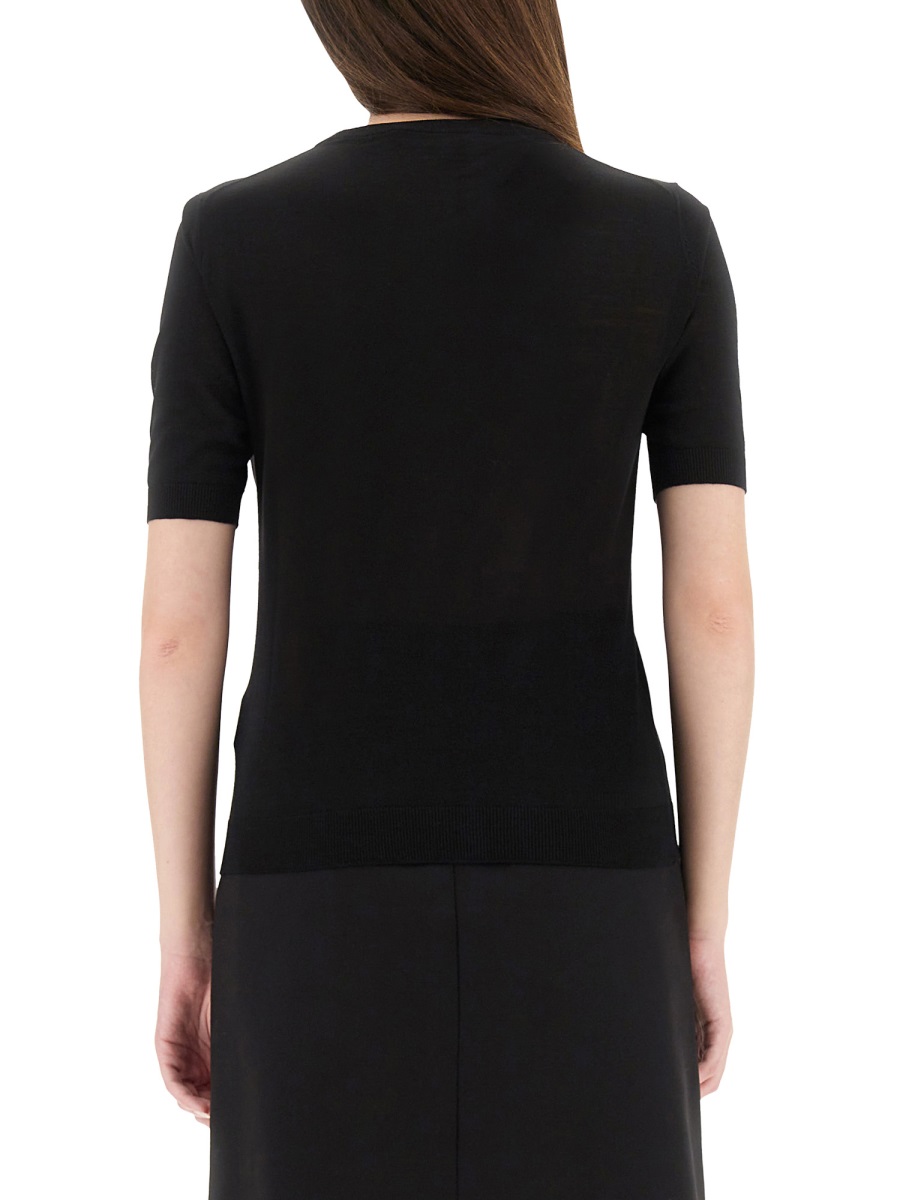 Versace LOGO KNIT T-SHIRT Zwart