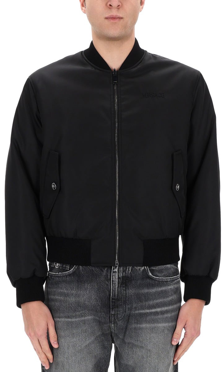Versace REVERSIBLE BOMBER JACKET Zwart