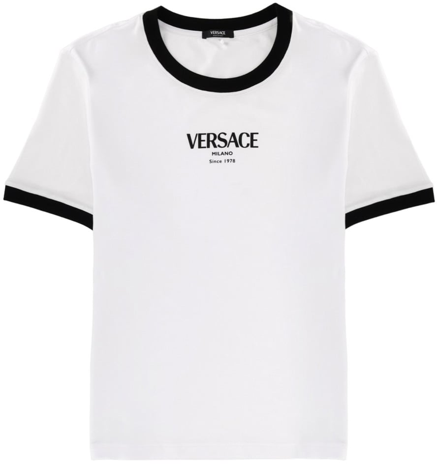 Versace T-SHIRT WITH LOGO Wit