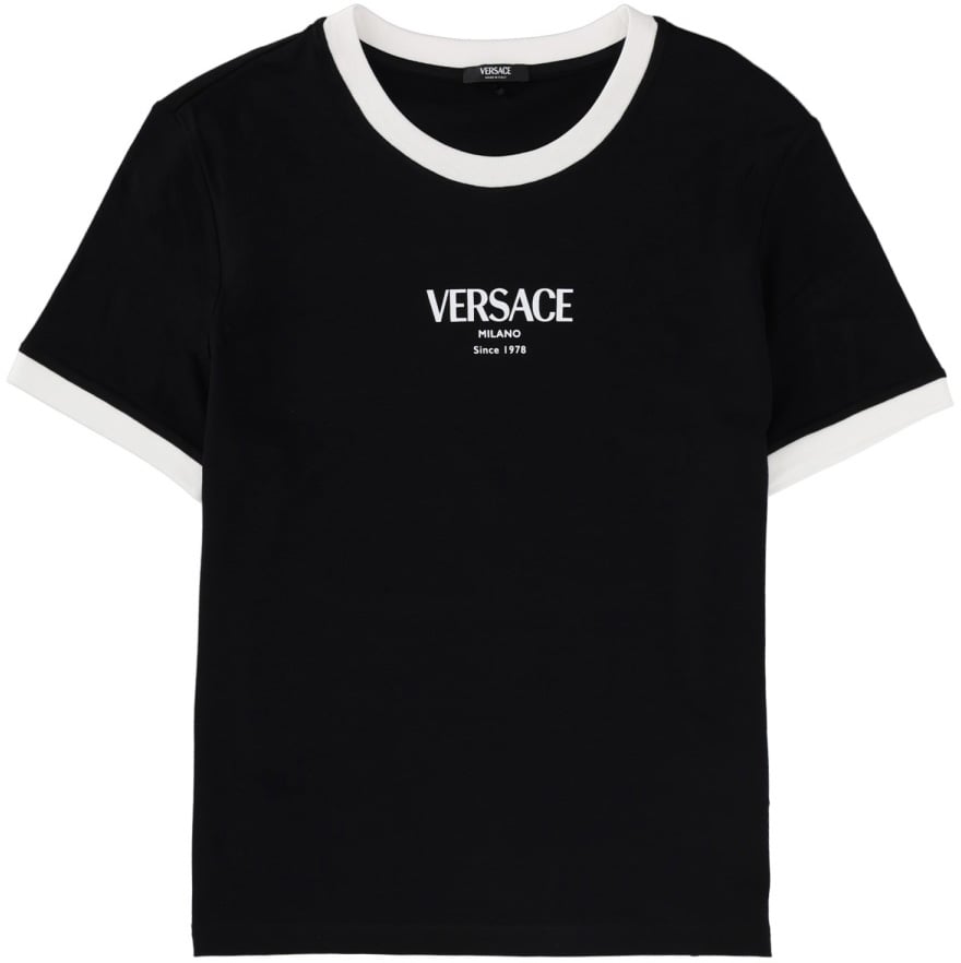 Versace T-SHIRT WITH LOGO Zwart