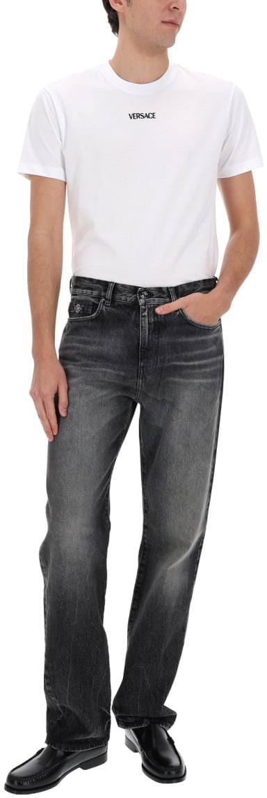 Versace JEANS WITH "MEDUSA" DETAIL Zwart