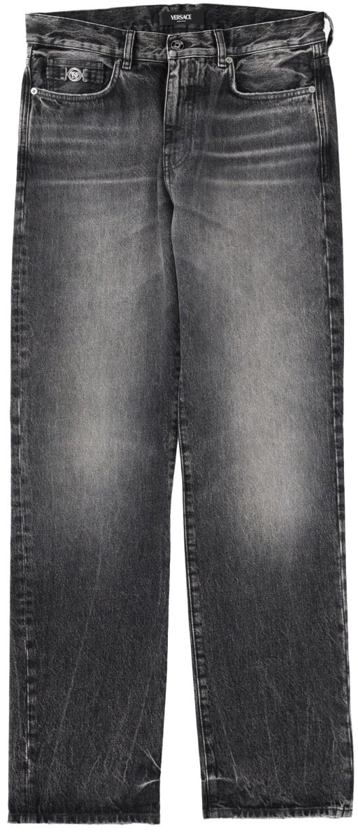 Versace JEANS WITH "MEDUSA" DETAIL Zwart