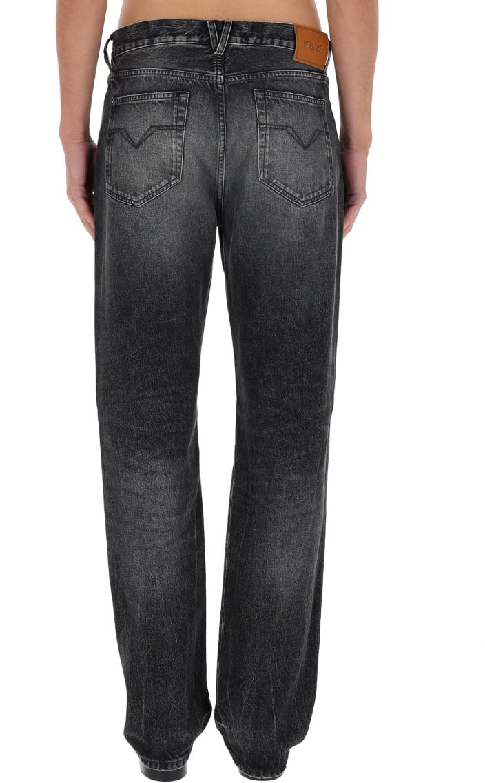 Versace JEANS WITH "MEDUSA" DETAIL Zwart