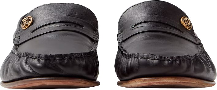 Versace MOCASSINO IN PELLE Zwart