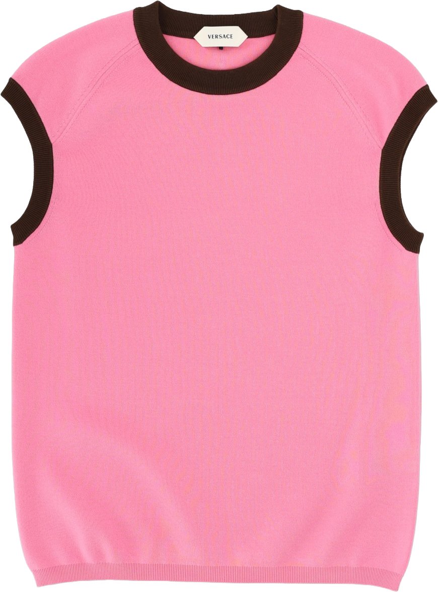Versace TOP IN MAGLIA DI COTONE Roze