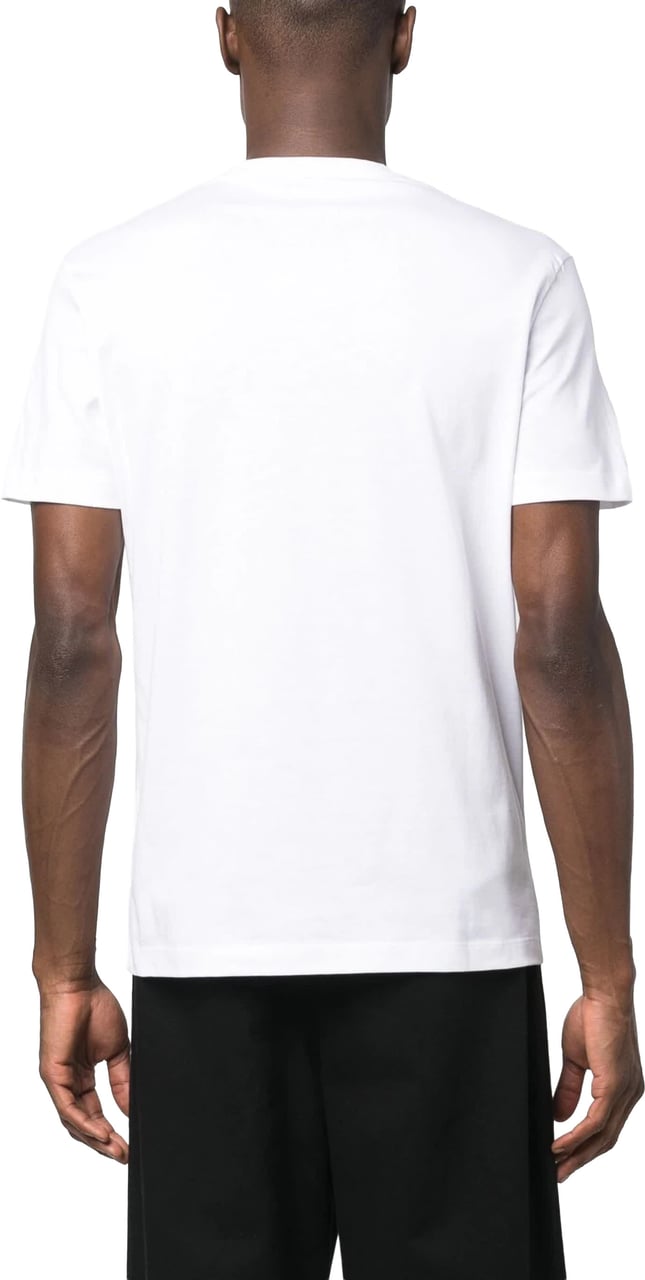 Versace White 90s Vintage Logo Cotton T-shirt Wit