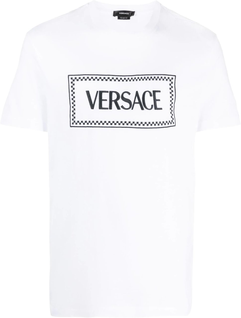 Versace White 90s Vintage Logo Cotton T-shirt Wit