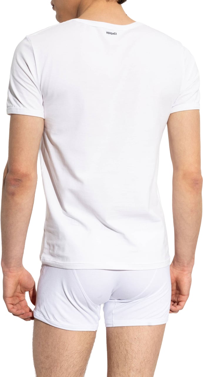 Versace White/Black Bi-Pack Jersey Bio T-shirts Wit