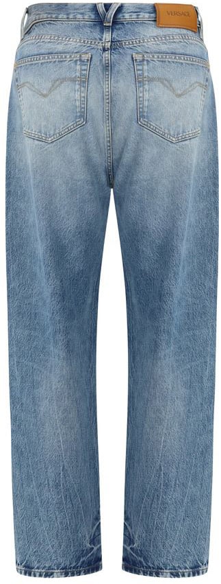 Versace Versace Blue Cotton Jeans Denim Blauw