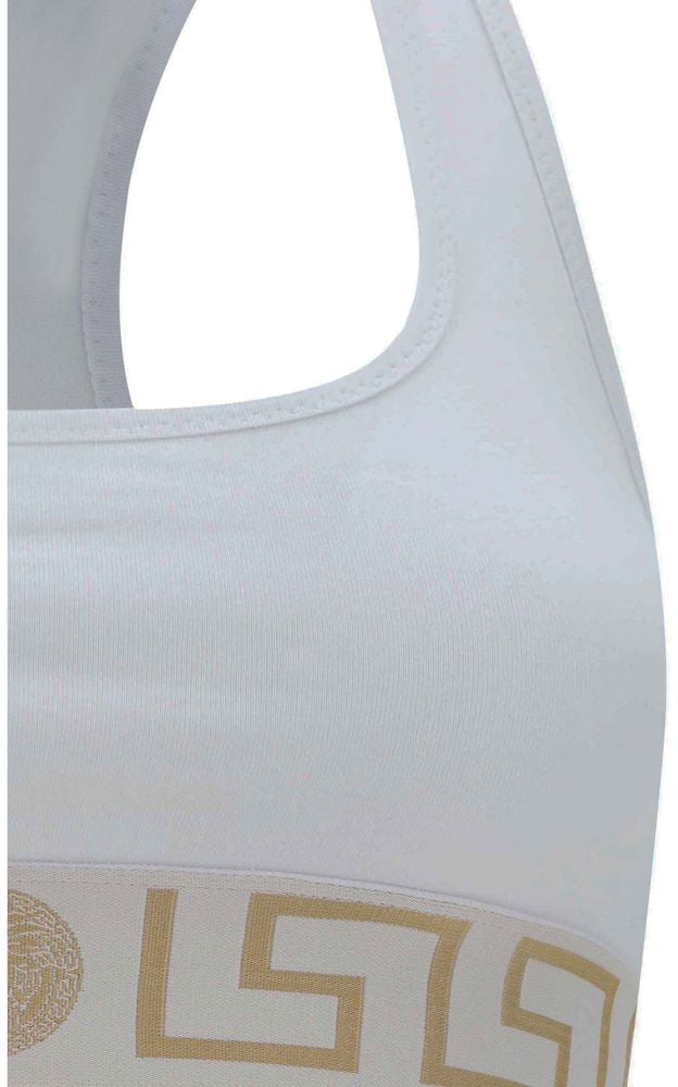 Versace Versace White Cotton Sport Bra Wit
