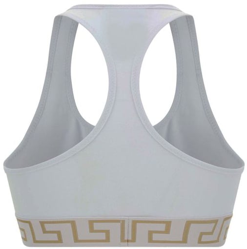 Versace Versace White Cotton Sport Bra Wit