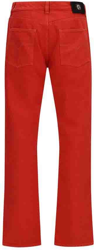 Versace Multicolor Cotton Straight-Leg Jeans Divers