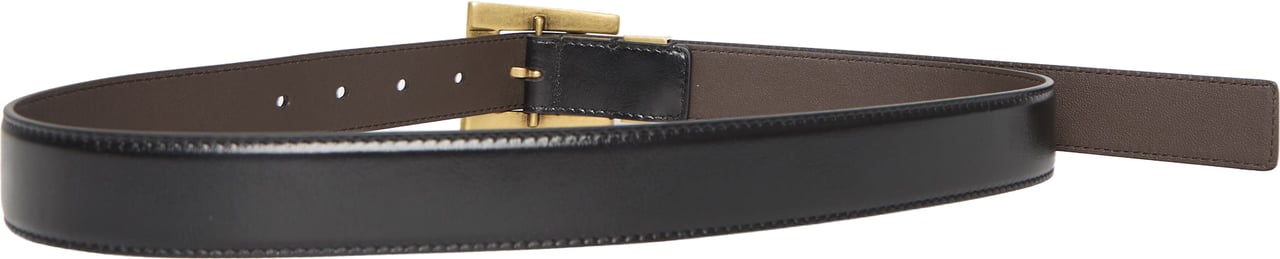 Versace Leather belt Zwart