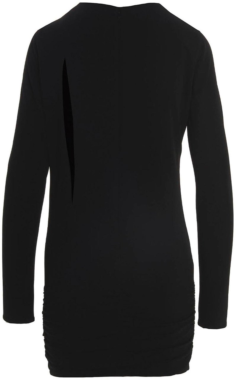 Versace Black Viscose Short Dress Zwart