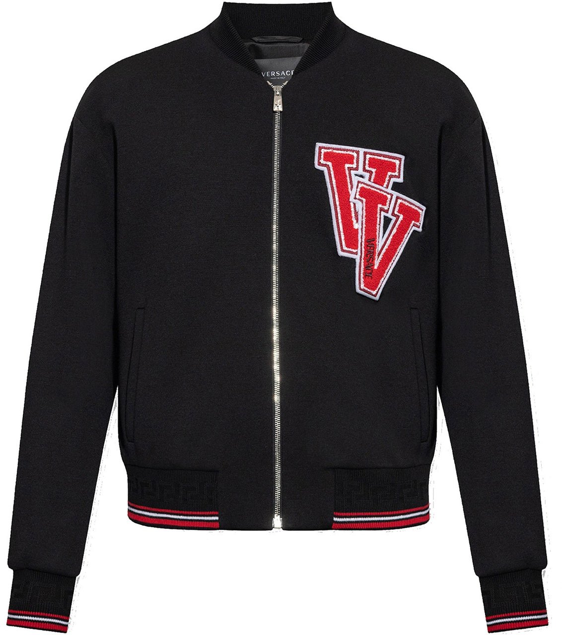 Versace Versace Patch Bomber Jacket Zwart