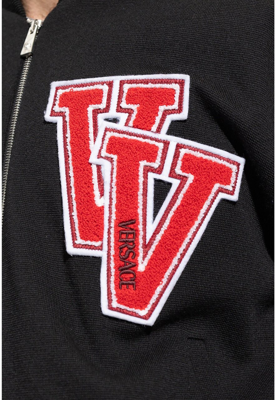 Versace Versace Patch Bomber Jacket Zwart