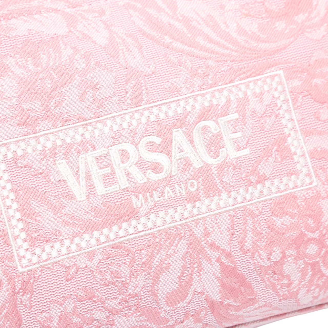 Versace Small Canvas Barocco Athena Tote Roze