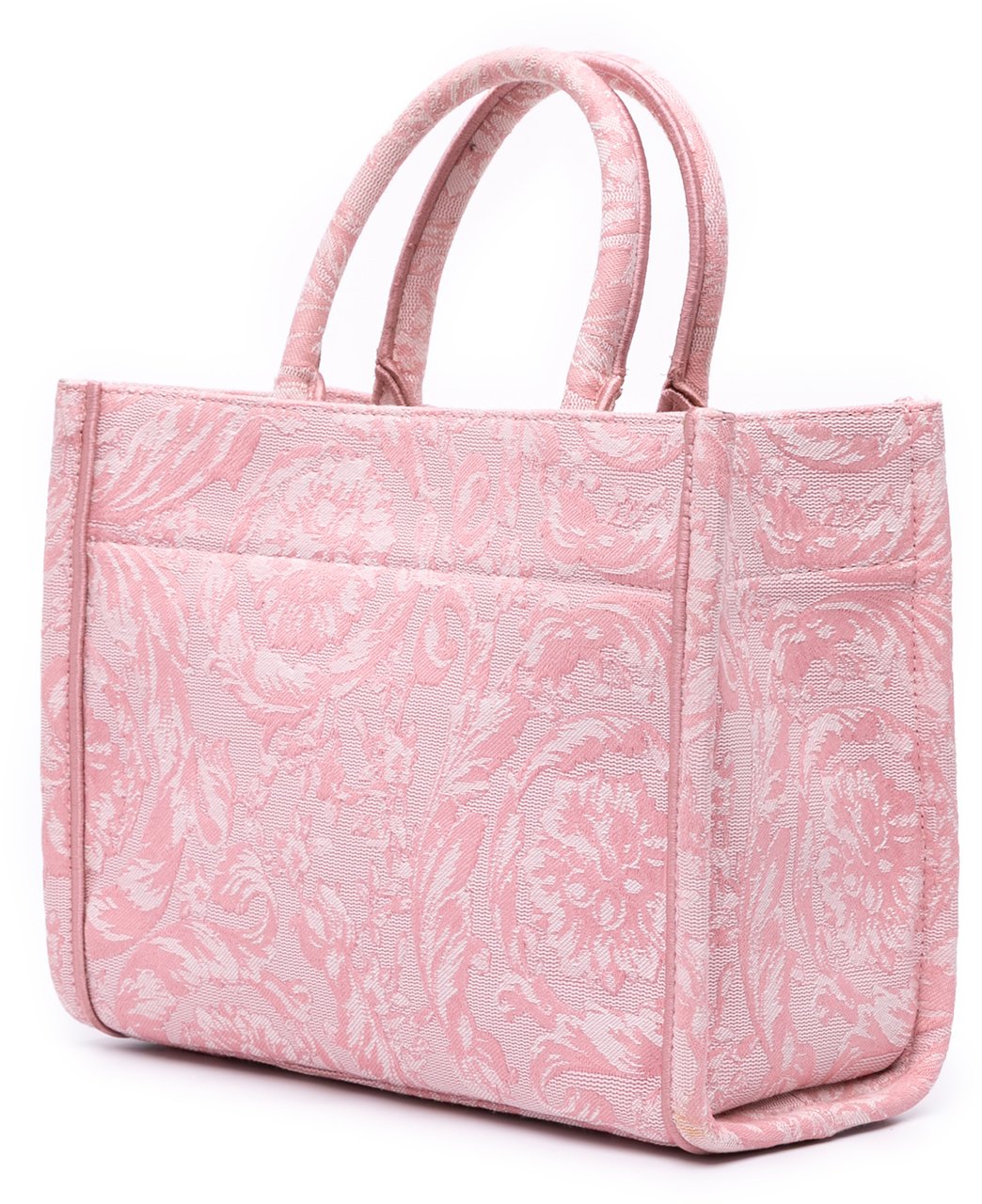 Versace Small Canvas Barocco Athena Tote Roze