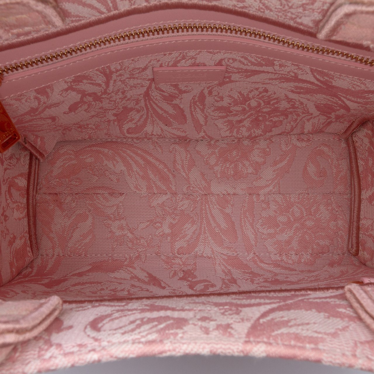 Versace Small Canvas Barocco Athena Tote Roze