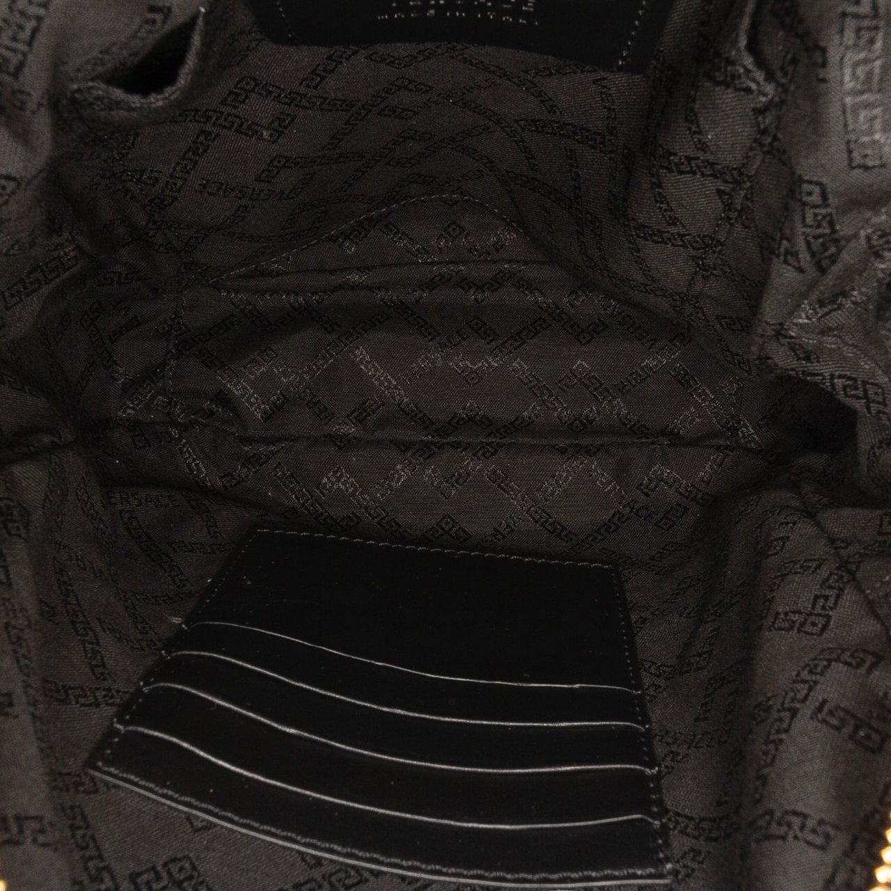 Versace Leather Medusa Crossbody Zwart