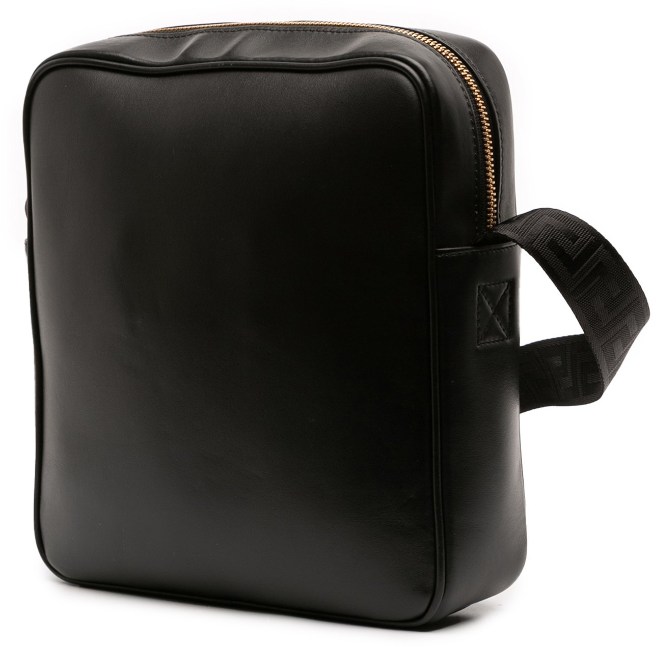 Versace Leather Medusa Crossbody Zwart