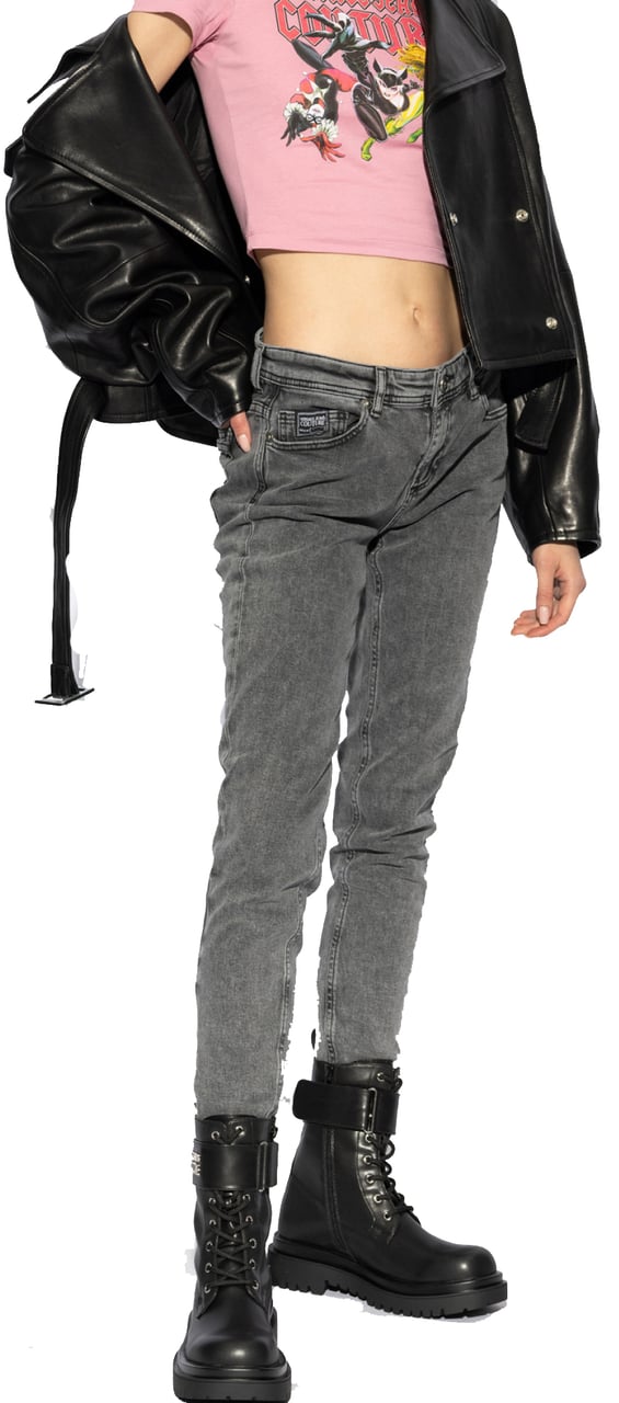 Versace Drew Logo Combat Boots Zwart