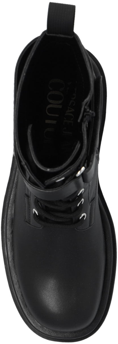 Versace Drew Logo Combat Boots Zwart