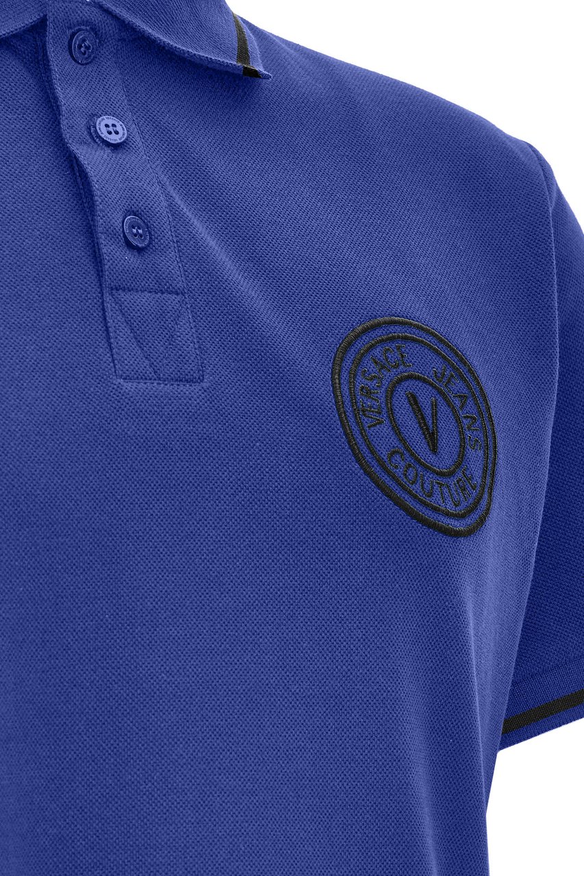 Versace T-Shirts And Polos Blue Blauw