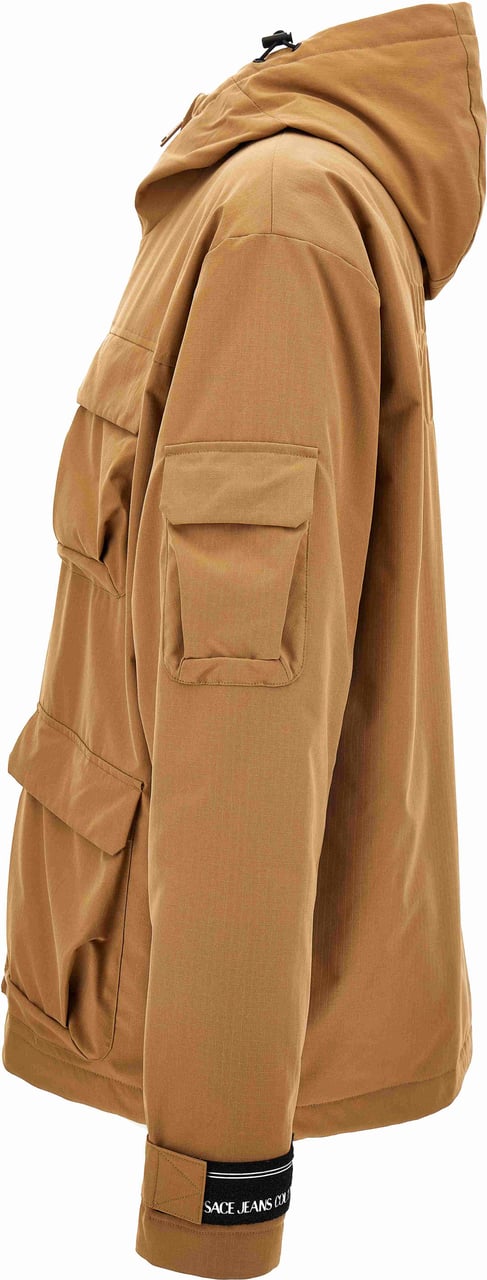 Versace Coats Brown Beige