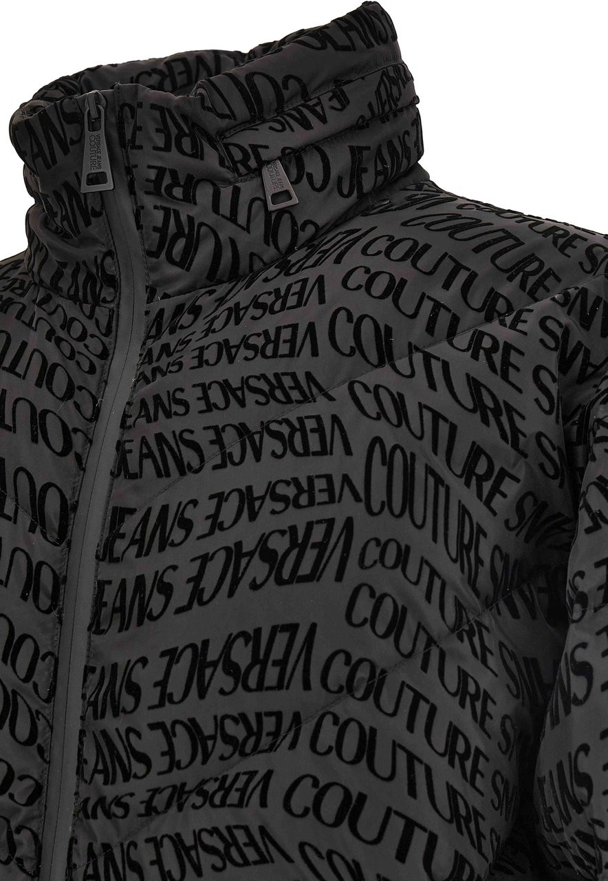 Versace Coats Black Donkergrijs