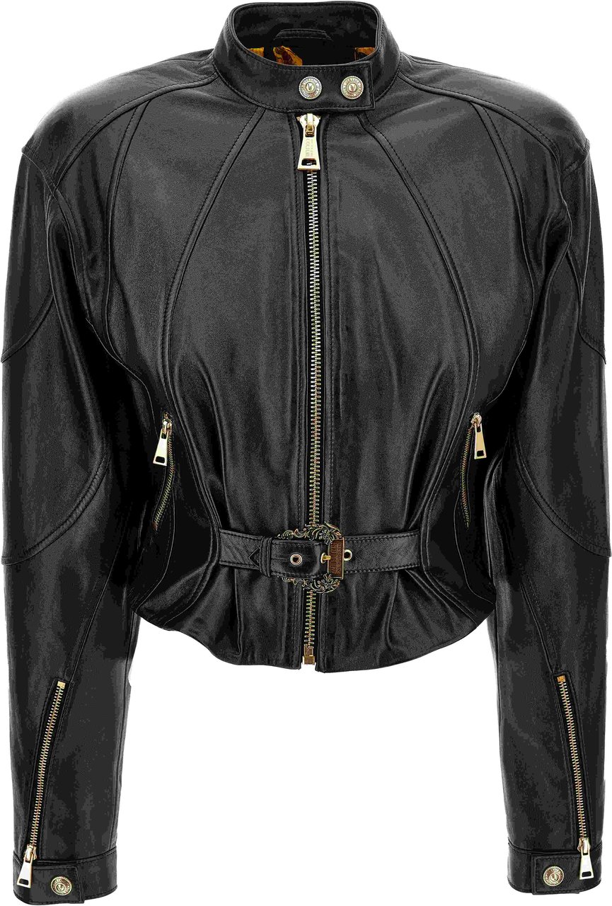 Versace Coats Black Zwart