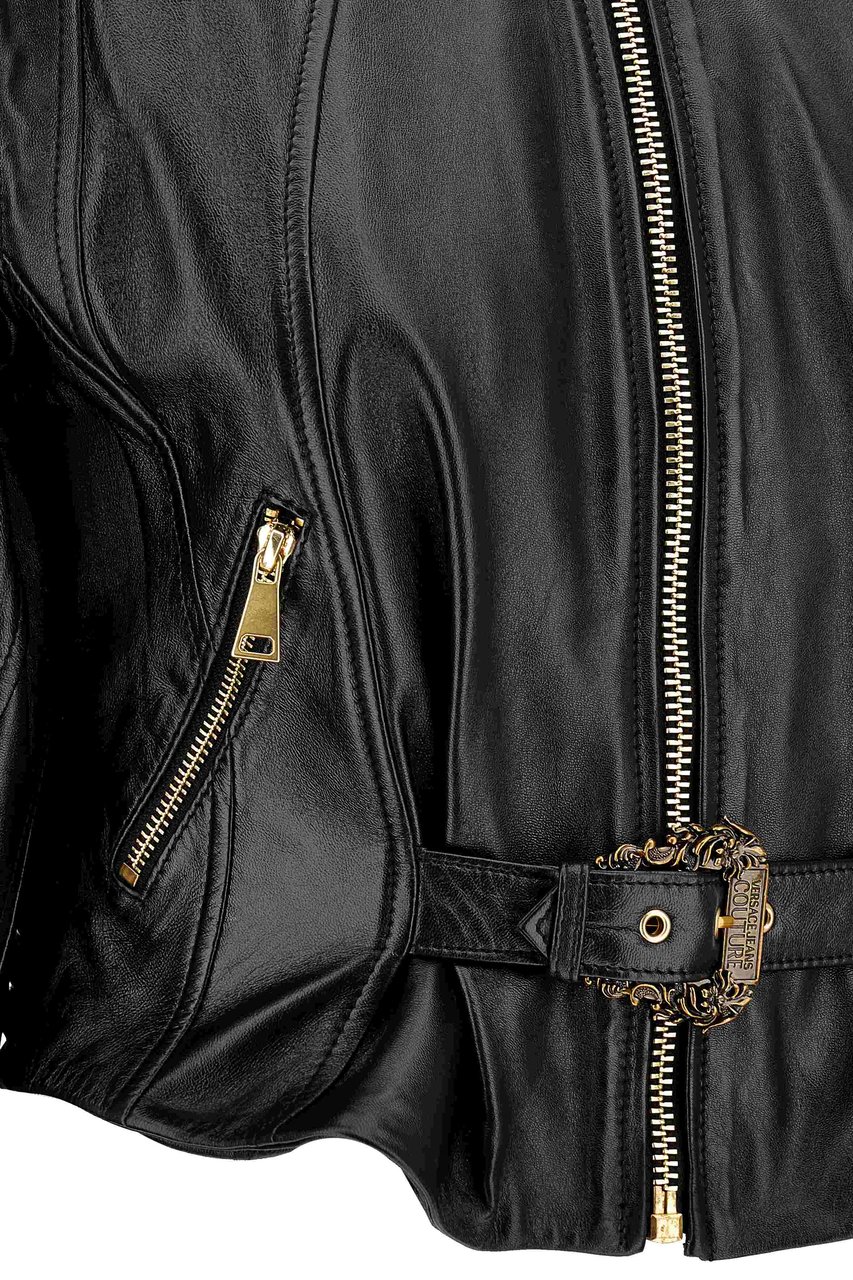 Versace Coats Black Zwart
