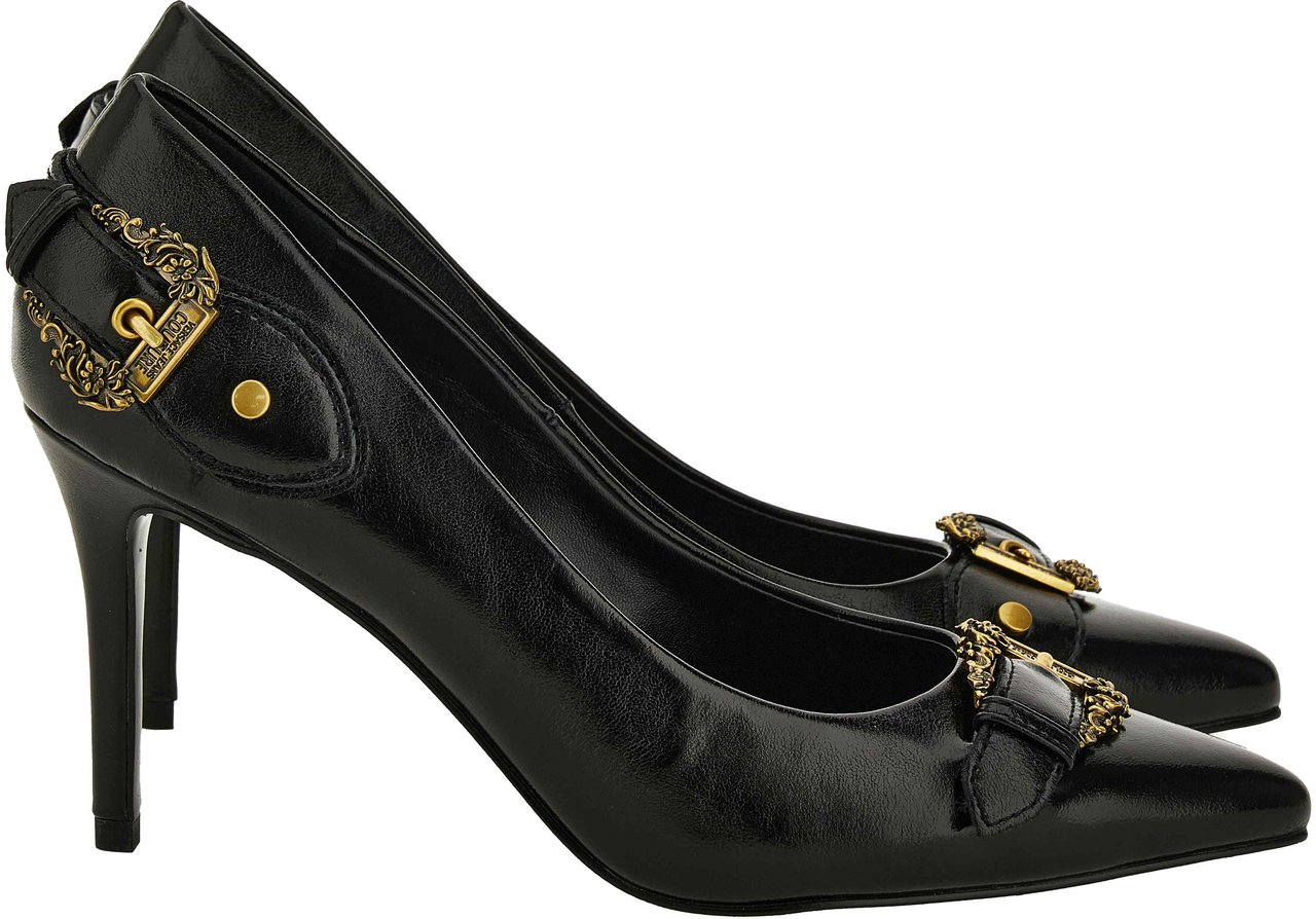 Versace High Heel Shoes Black Zwart