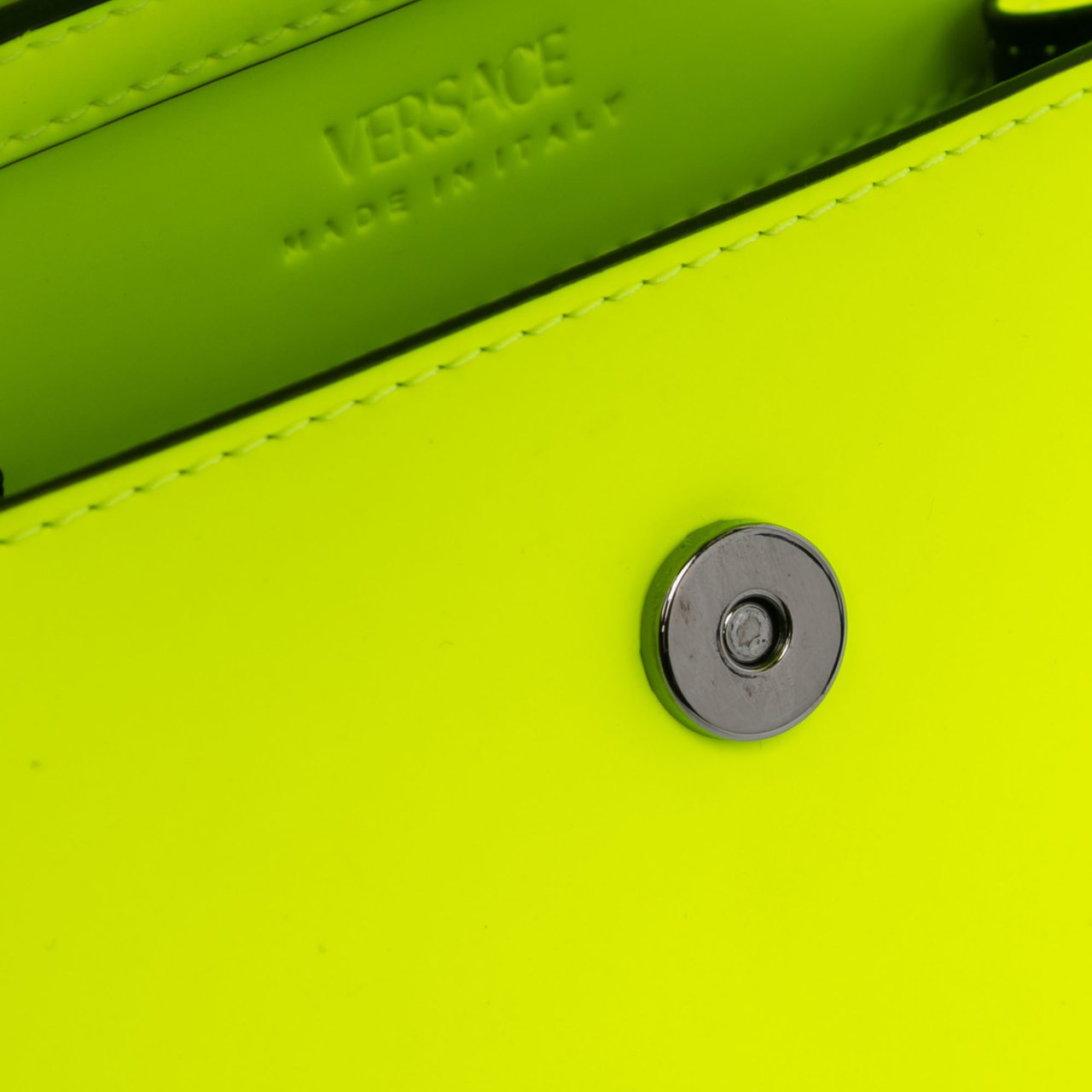 Versace Leather La Medusa Crossbody Geel