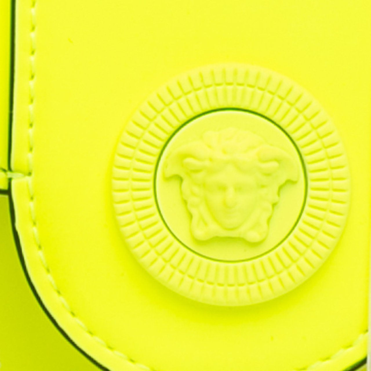 Versace Leather La Medusa Crossbody Geel