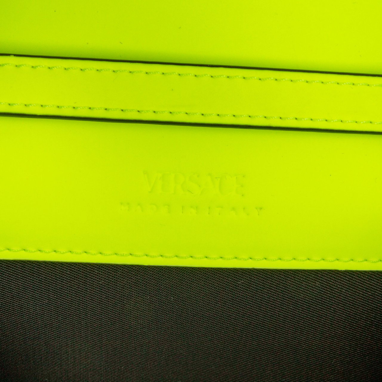 Versace Leather La Medusa Crossbody Geel