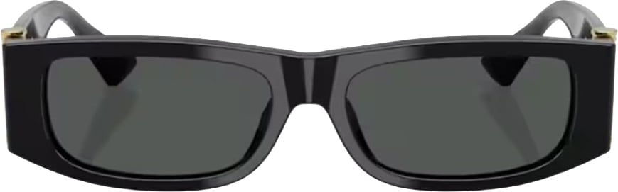 Versace 0Ve4476U Medusa Glam Medusa Glam Rectangular Black Acetate Sunglasses Grijs