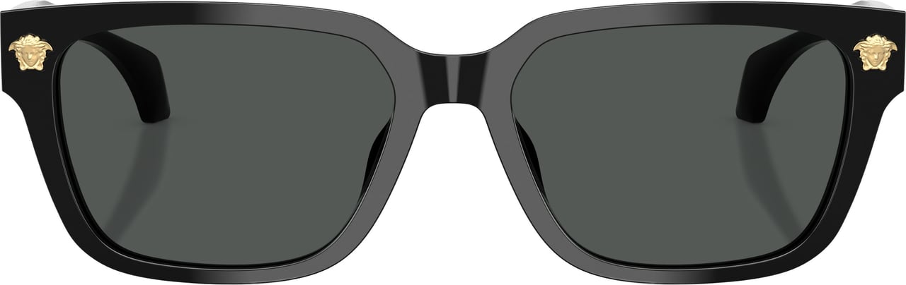 Versace 0ve4513d Bold Black Rectangular Acetate Sunglasses Grijs