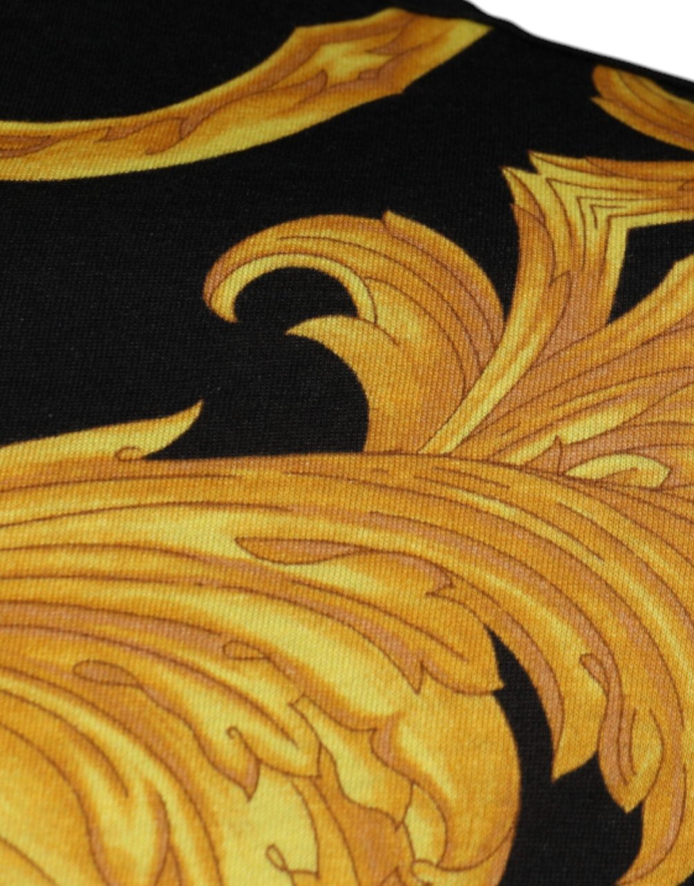 Versace Black Medusa Print Cotton Crew Neck T-shirt Zwart