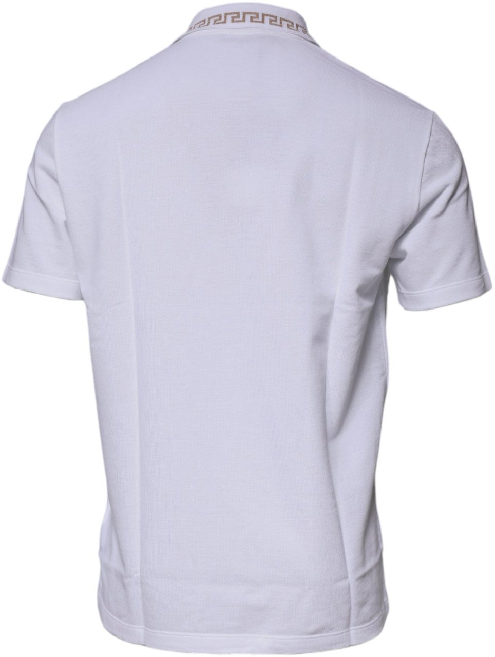Versace White Viscose Collared Men Polo Short Sleeves T-shirt Wit