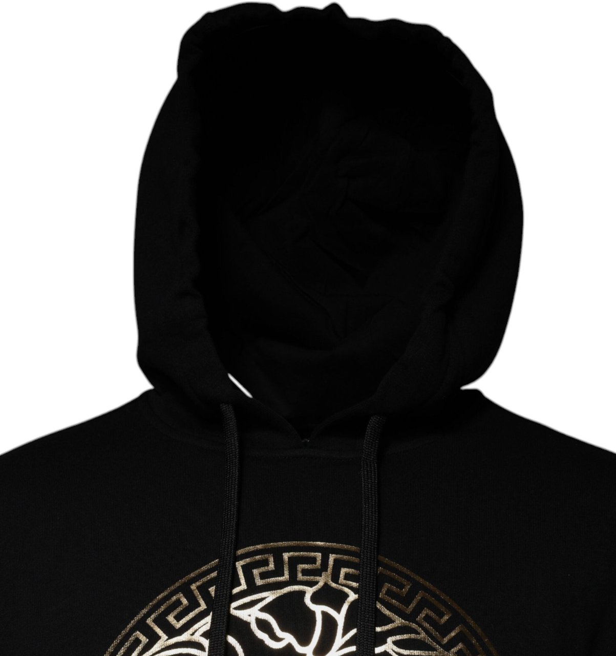 Versace Black Medusa Cotton Hoodie Pullover Sweatshirt Sweater Zwart