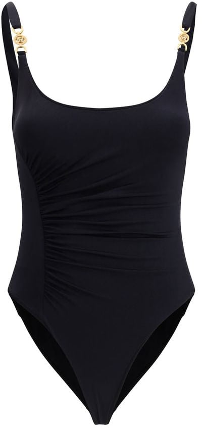 Versace Black Polyamide One-Piece Swimsuit Zwart