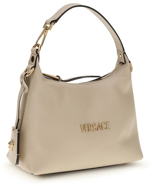 Versace Beige Calf Leather Bos Taurus Handbag Beige