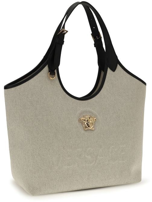 Versace Beige Cotton Shoulder Bag Beige