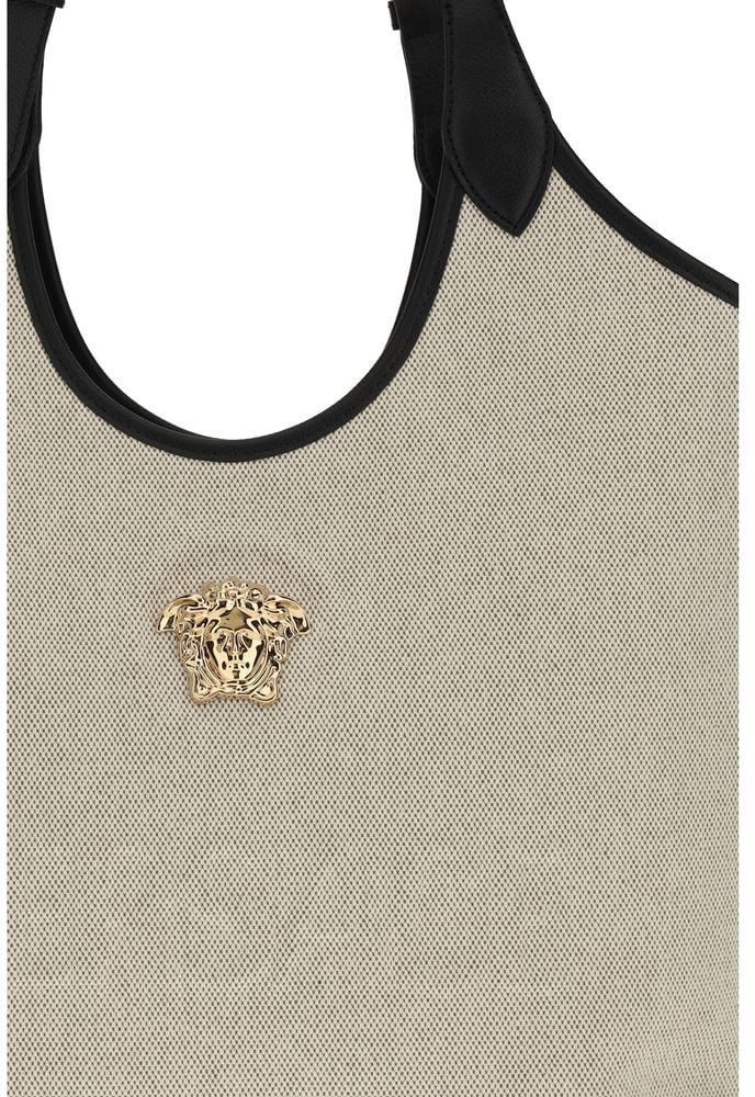 Versace Beige Cotton Shoulder Bag Beige